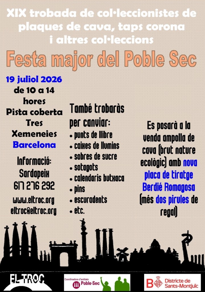 XIX Trobada d'col.leccionistes de plaques de cava, taps corona i altres coleccions.