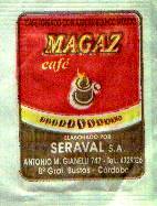 Sobres de edulcorantes de la marca de café argentina MAGAZ.