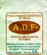 Sobres de edulcorantes de distribuidores de Argentina.
