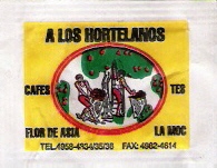 Sobres de edulcorantes de la marca de café argentina A LOS HORTELANOS.