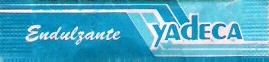Sobres de edulcorantes de la marca de edulcorante argentina YADECA.