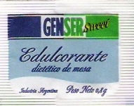 Sobres de edulcorantes de distribuidores de Argentina.