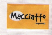 Sobres de edulcorantes de la marca de café argentina MACCIATO.