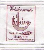 Sobres de edulcorantes de distribuidores de Argentina.