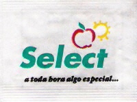 Sobres de edulcorantes del local de hostelería SELECT.