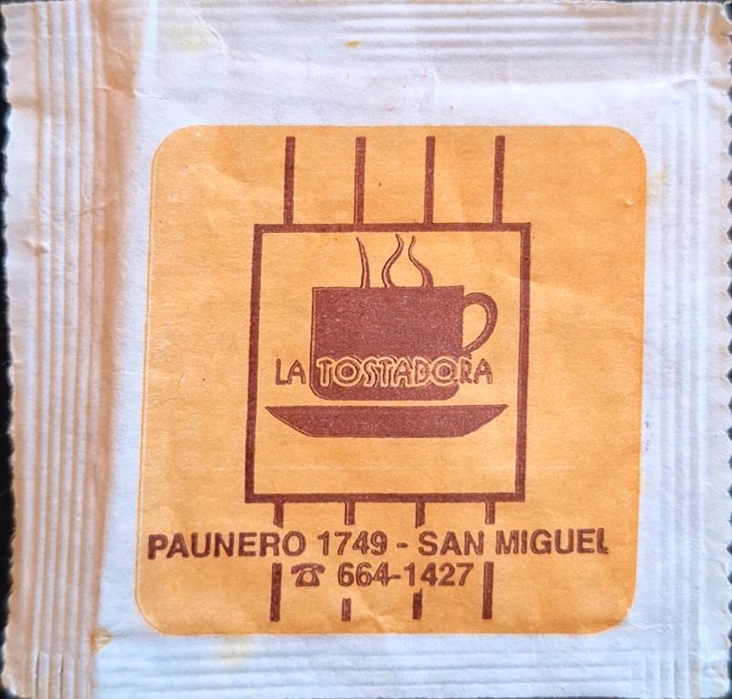 Sobres de edulcorantes de la marca de café argentina LA TOSTADORA.