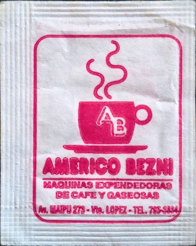 Sobres de edulcorantes del local de hostelería AMERICO BEZNI.