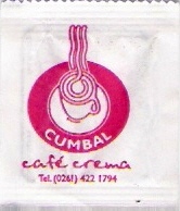 Sobres de edulcorantes de la marca de café argentina CUMBAL.