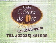 Sobres de edulcorantes de la marca de café argentina EL GRANO DE ORO.
