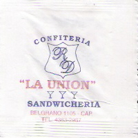 Sobres de edulcorantes del local de hostelería LA UNIÓN