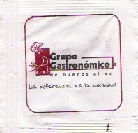 Sobres de edulcorantes de locales de hostelería de Argentina.