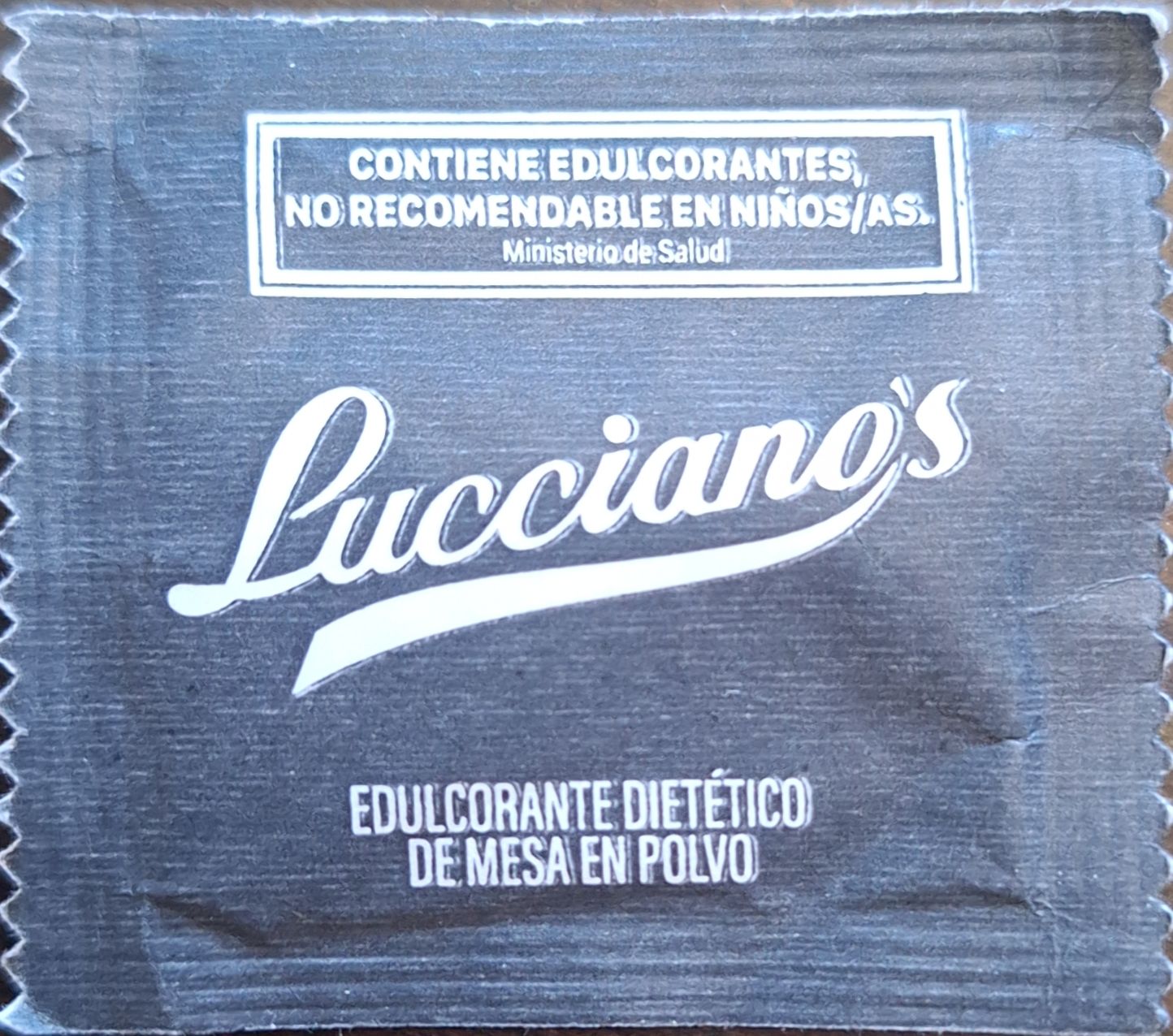 Sobres de edulcorantes del local de hostelería LUCIANO'S