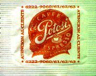 Sobres de edulcorantes de la marca de café argentina EL POTOSI.
