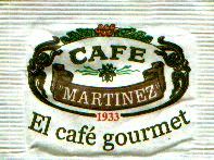 Sobres de edulcorantes de la marca de café argentina MARTINEZ.