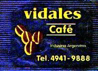 Sobres de edulcorantes de la marca de café argentina VIDALES.