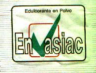 Sobres de edulcorantes de la marca de edulcorante argentina ENVASIC.