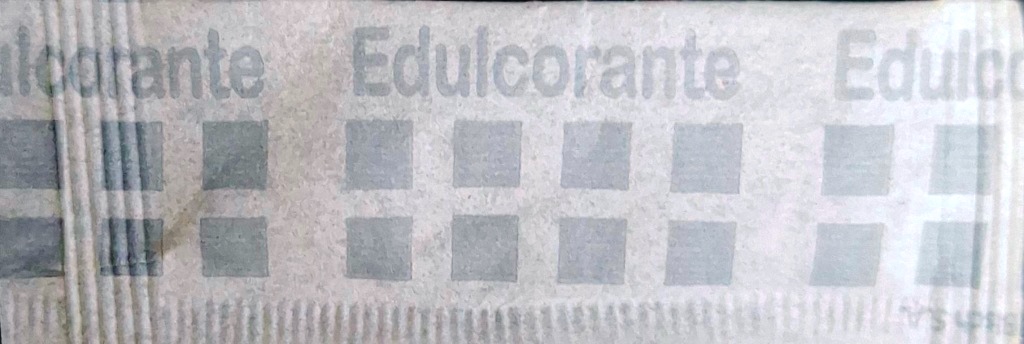 Mi colección personal de sobres de educlcorante de la marca de edulcorante ANDREA SACHETS de Bolivia.