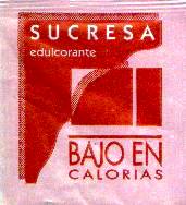 Sobres de edulcorantes de la marca de edulcorante SUCRESA.