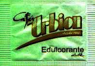 Sobres de edulcorantes de la marca de café URBION