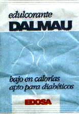 Sobres de edulcorantes de la marca de edulcorante DALMAU