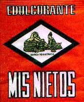 Sobres de edulcorantes de la marca de café MIS NIETOS.