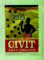Sobres de edulcorantes de la marca de café CIVIT.