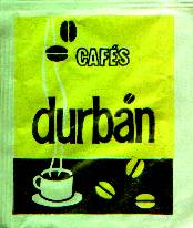 Sobres de edulcorantes de la marca de café DURBÁN.