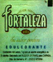 Sobres de edulcorantes de la marca de café FORTALEZA.