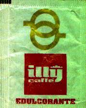 Sobres de edulcorantes de la marca de café ILLY.
