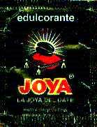 Sobres de edulcorantes de la marca de café JOYA.