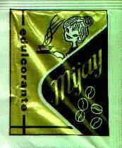 Sobres de edulcorantes de la marca de café MIJAY.