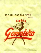 Sobres de edulcorantes de la marca de café GOMETERO.
