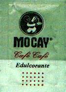 Sobres de edulcorantes de la marca de café MOCAY.