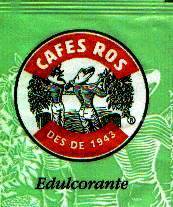 Sobres de edulcorantes de la marca de café ROS.