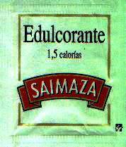 Sobres de edulcorantes de la marca de café SAIMAZA