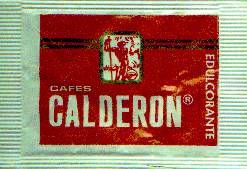 Sobres de edulcorantes de la marca de café CALDERON.