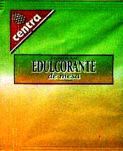 Sobres de edulcorantes de la marca de edulcorante CENTRA