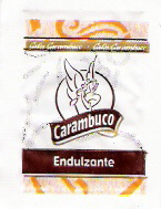 Sobres de edulcorantes de la marca de café CARAMBUCO.
