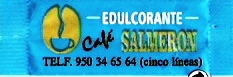 Sobres de edulcorantes de la marca de café SALMERON