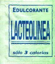 Sobres de edulcorantes de la marca de edulcorante LACTEOLINEA.