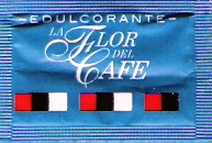 Sobres de edulcorantes de la marca de café LA FLOR DEL CAFÉ.