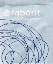 Sobres de edulcorantes de la marca de edulcorante FABORIT