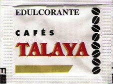 Sobres de edulcorantes de la marca de café TALAYA