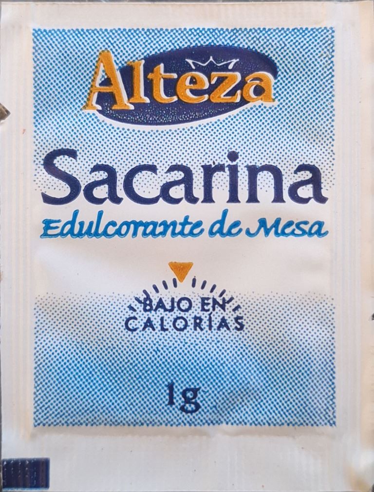 Sobres de edulcorantes de la marca de edulcorante ALTEZA