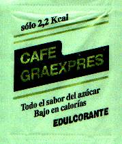 Sobres de edulcorantes de la marca de café GRAEXPRES.