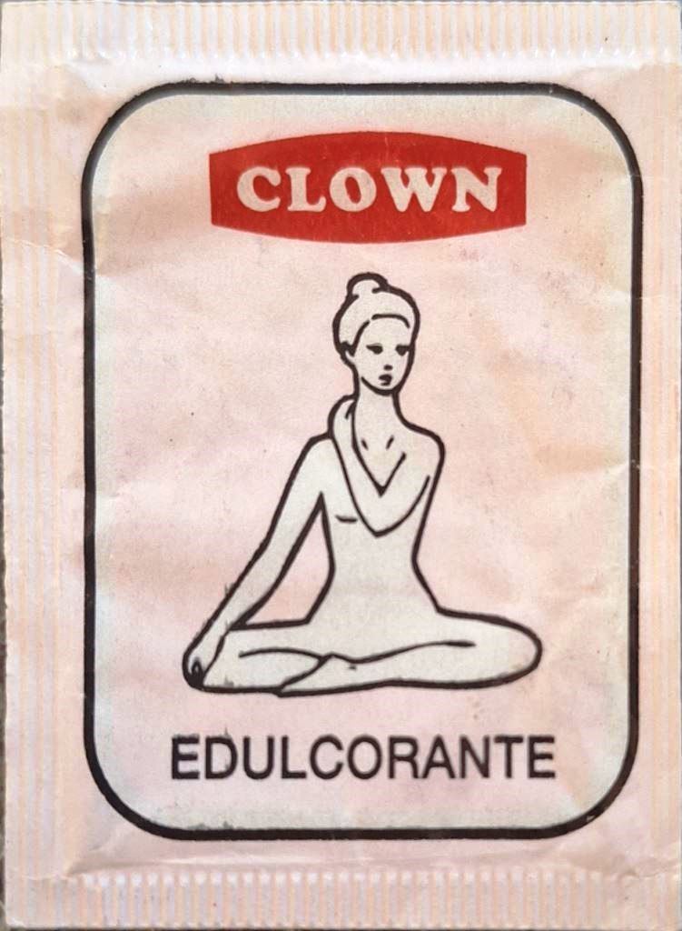 Sobres de edulcorantes de la marca de edulcorante CLOWN