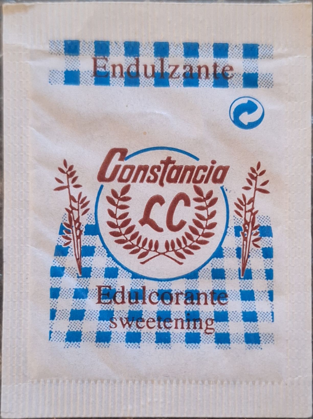 Sobres de edulcorantes de la marca de edulcorante CONSTANCIA