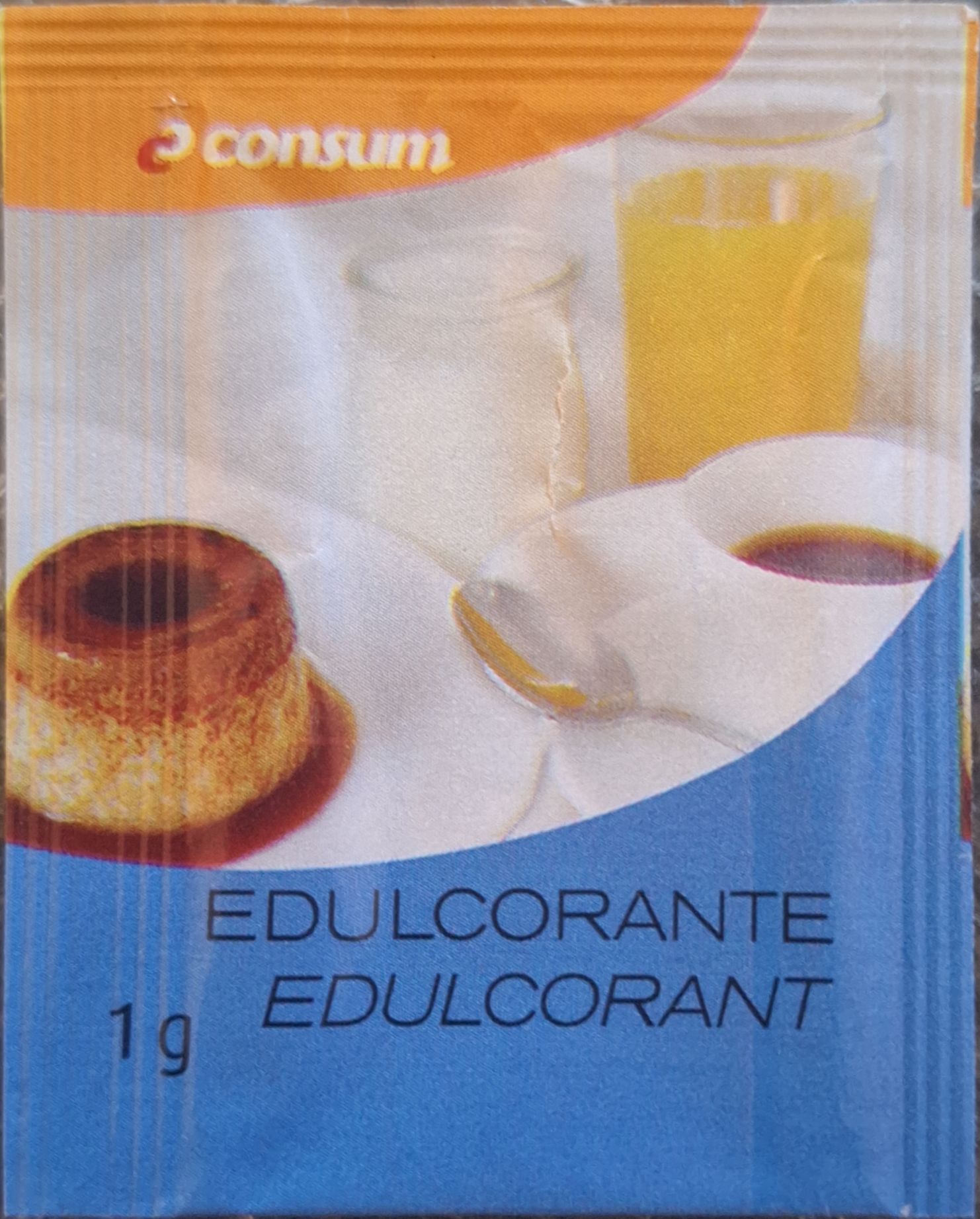 Sobres de edulcorantes de la marca de edulcorante CONSUM