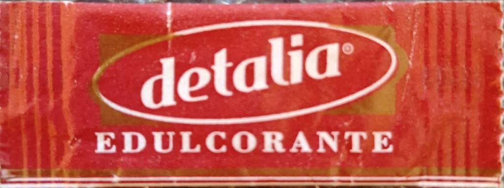 Sobres de edulcorantes de la marca de edulcorante DETALIA