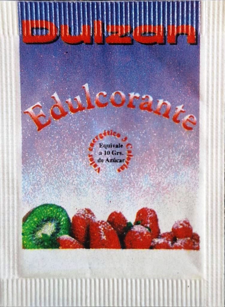 Sobres de edulcorantes de la marca de edulcorante DULZÓN